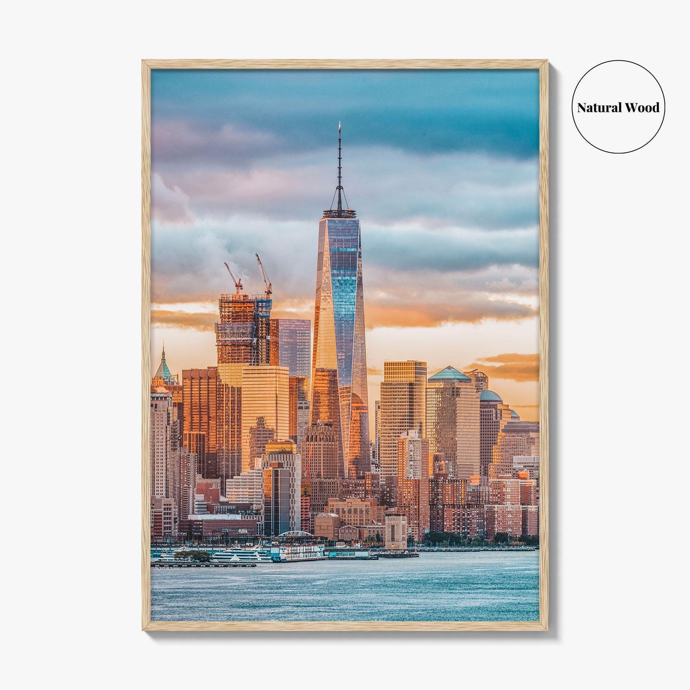 New York City Skyline Fine Art Photo Print, Financial District, Hudson River, NYC Poster