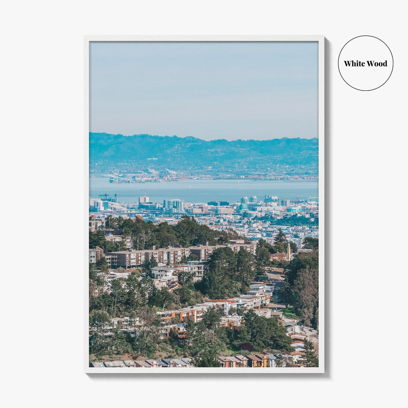 San Francisco Fine Art Photo Print, Oakland, Bay Area, California USA Aerial Wall Poster