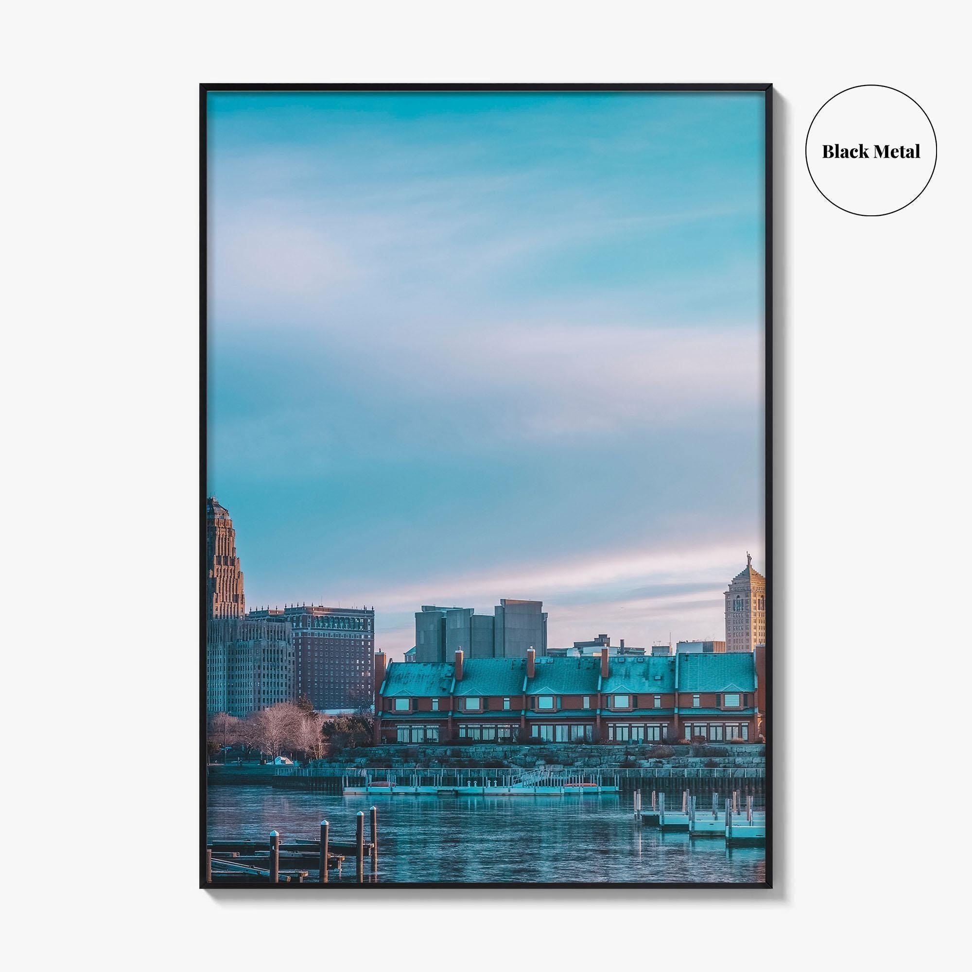 Buffalo Fine Art Photo Print, NY Poster, New York, Erie Basin Marina, USA