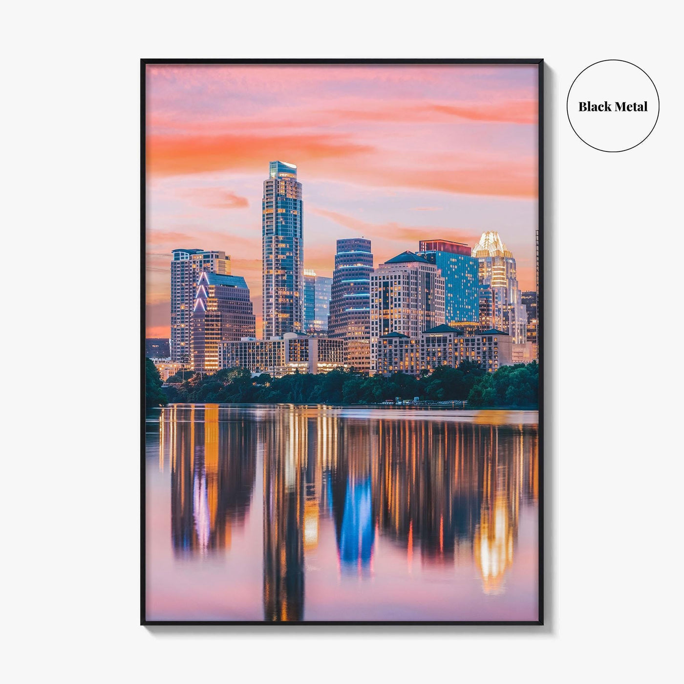 Austin Skyline Fine Art Photo Print, Colorado River, Texas, USA, Wall Decor