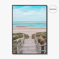 Blankenberge Fine Art Photo Print, Belgium Beach Dunes, North Sea Wall Poster