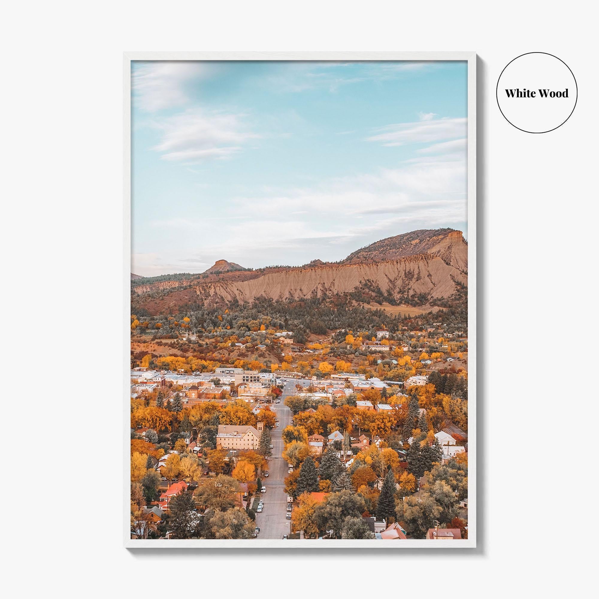 Durango Colorado Fine Art Photo Print, Autumn Foliage Wall Decor, USA Poster