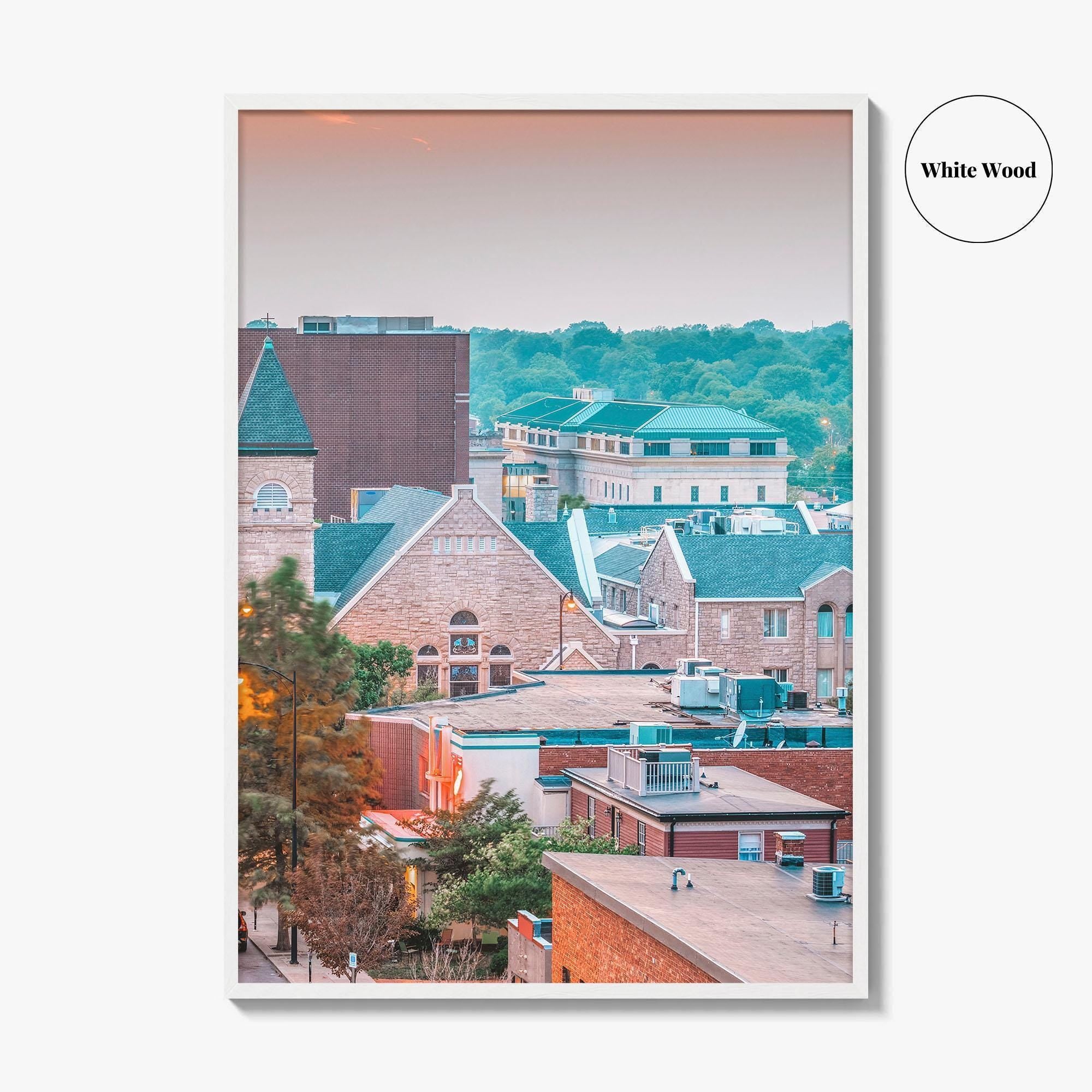 Columbia Missouri Skyline Fine Art Photo Print, Wall Decor Poster, USA