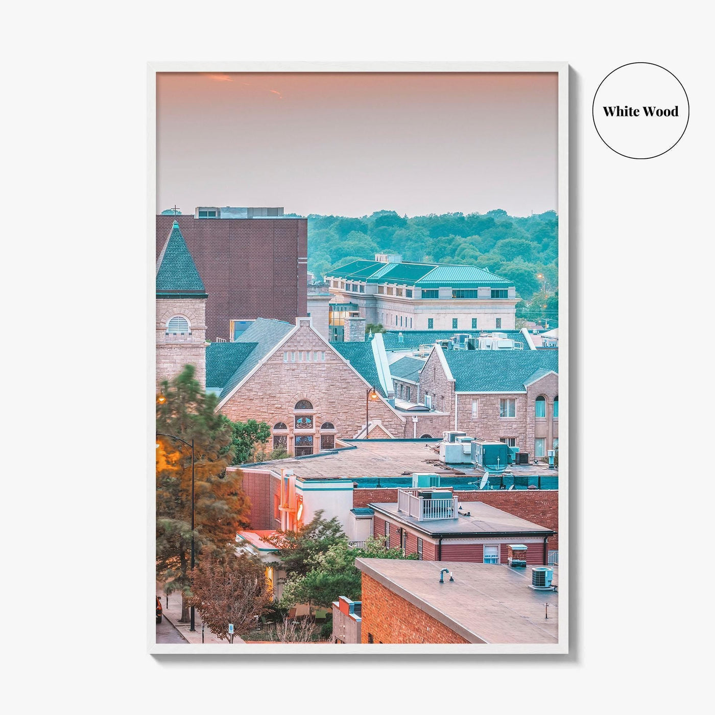 Columbia Missouri Skyline Fine Art Photo Print, Wall Decor Poster, USA