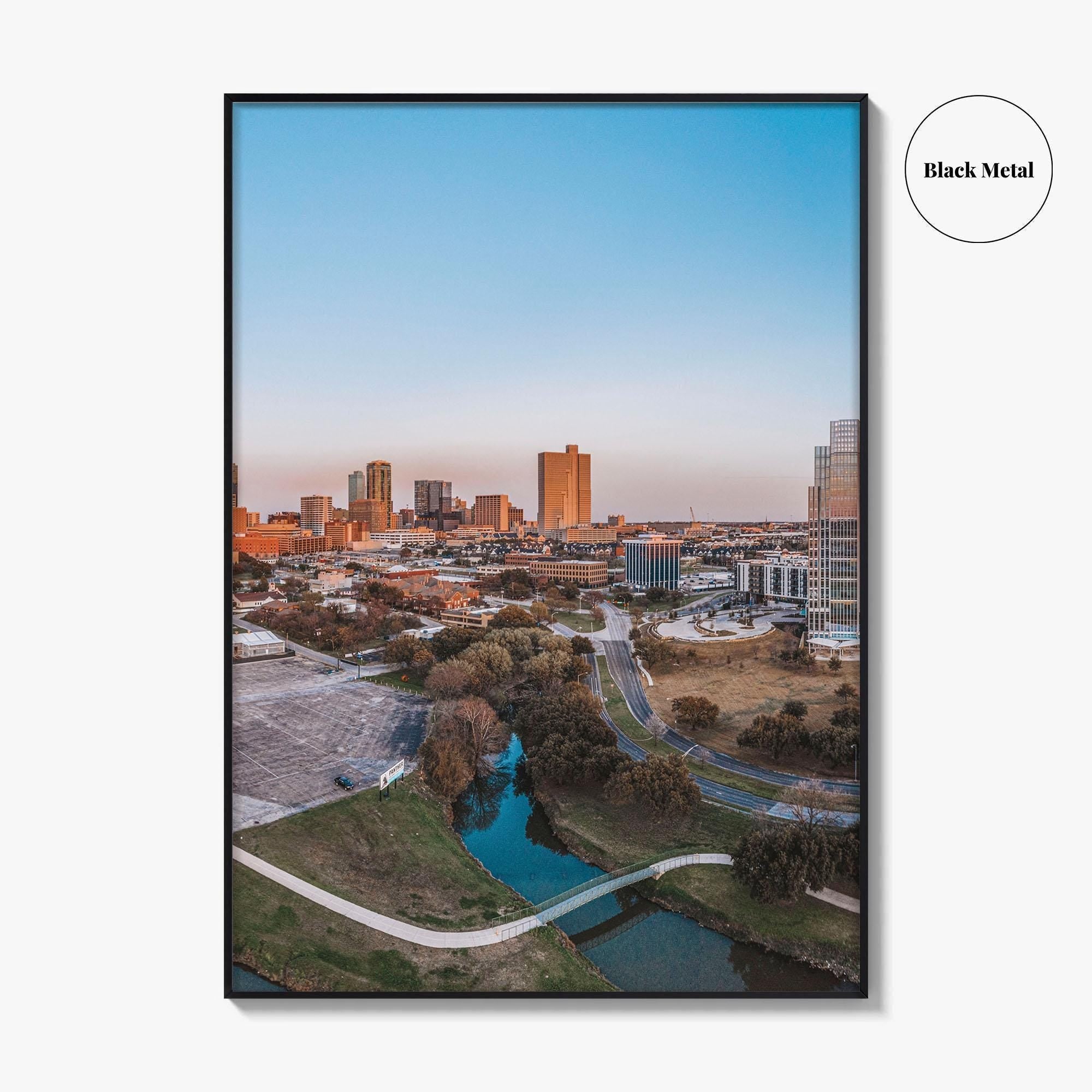 Fort Worth Skyline Fine Art Photo Print, Texas, USA, Wall Decor Poster