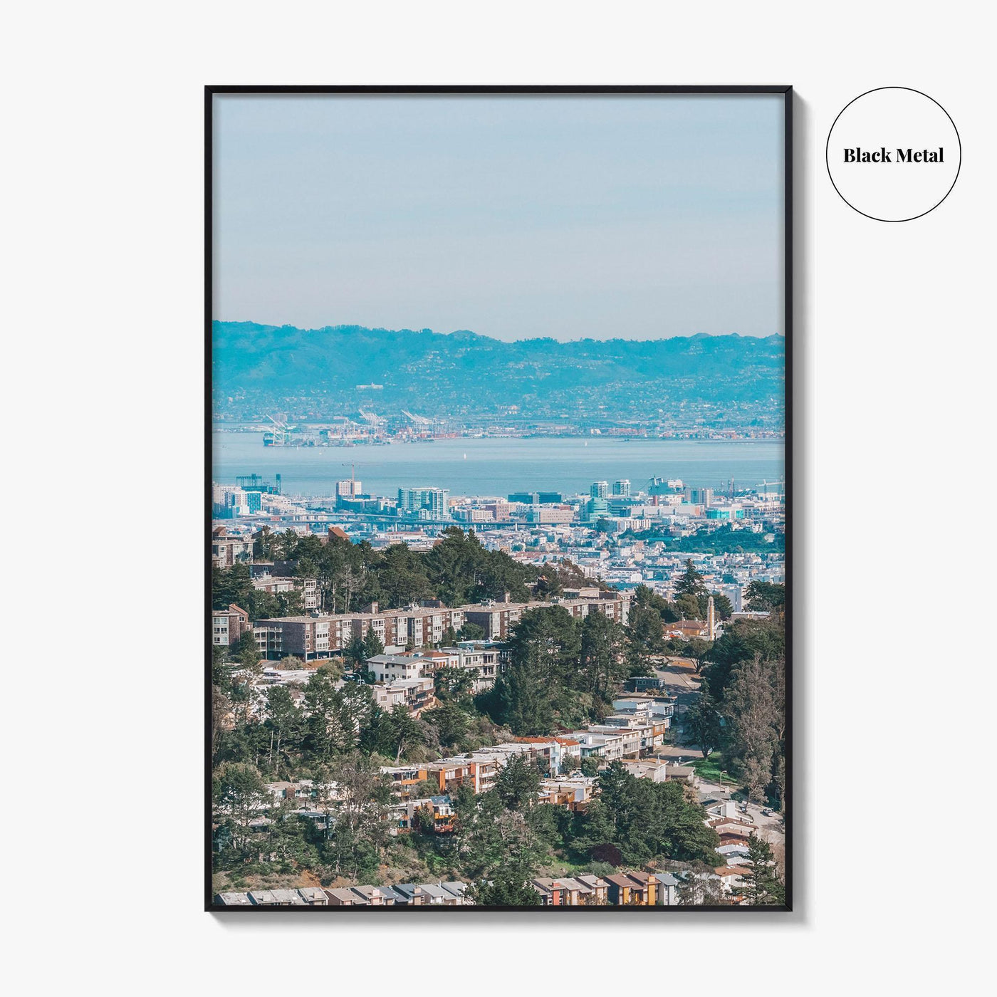 San Francisco Fine Art Photo Print, Oakland, Bay Area, California USA Aerial Wall Poster