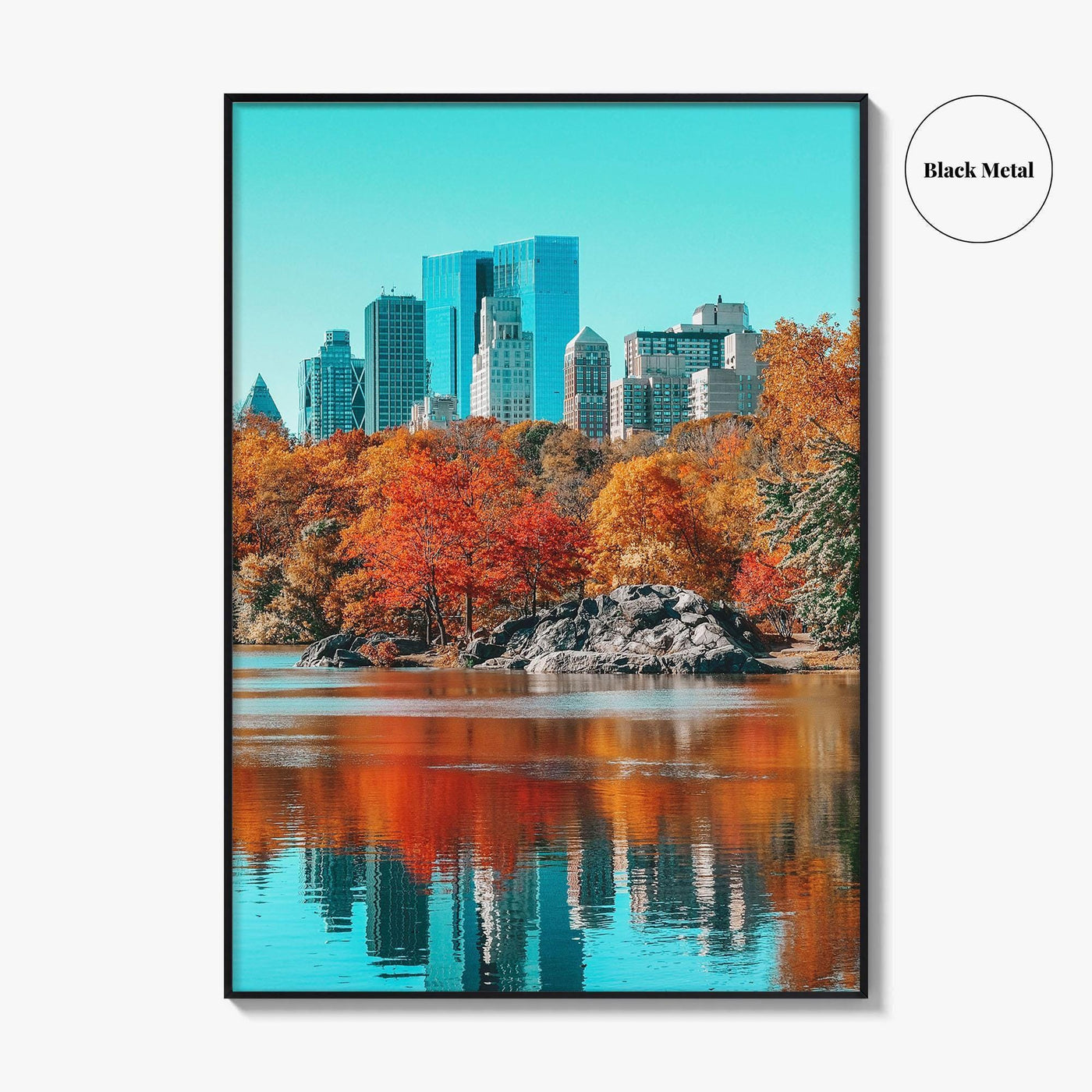 Central Park Skyline Fine Art Photo Print, NYC Reflection Poster