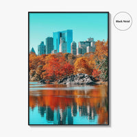 Central Park Skyline Fine Art Photo Print, NYC Reflection Poster