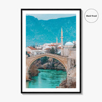 Mostar Fine Art Photo Print, Stari Most Old Bridge, Neretva River, Bosnia Herzegovina