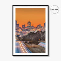 Columbia South Carolina Skyline Fine Art Photo Print, Downtown Poster USA