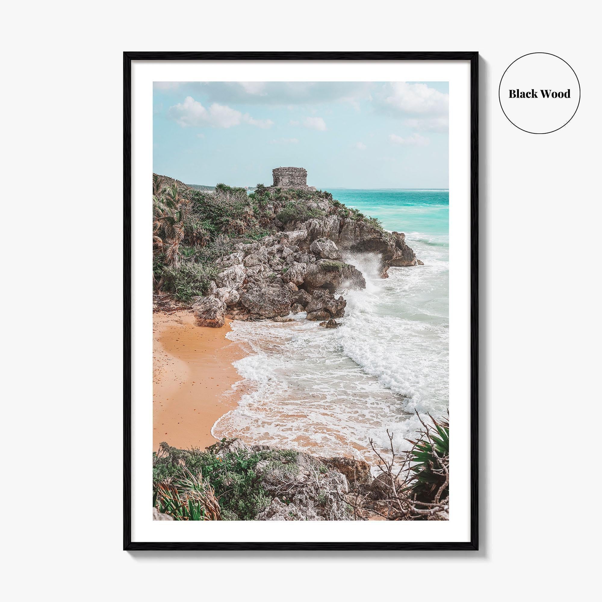 Tulum Fine Art Photo Print, Mayan Ruins Mexico Wall Poster, Riviera Maya