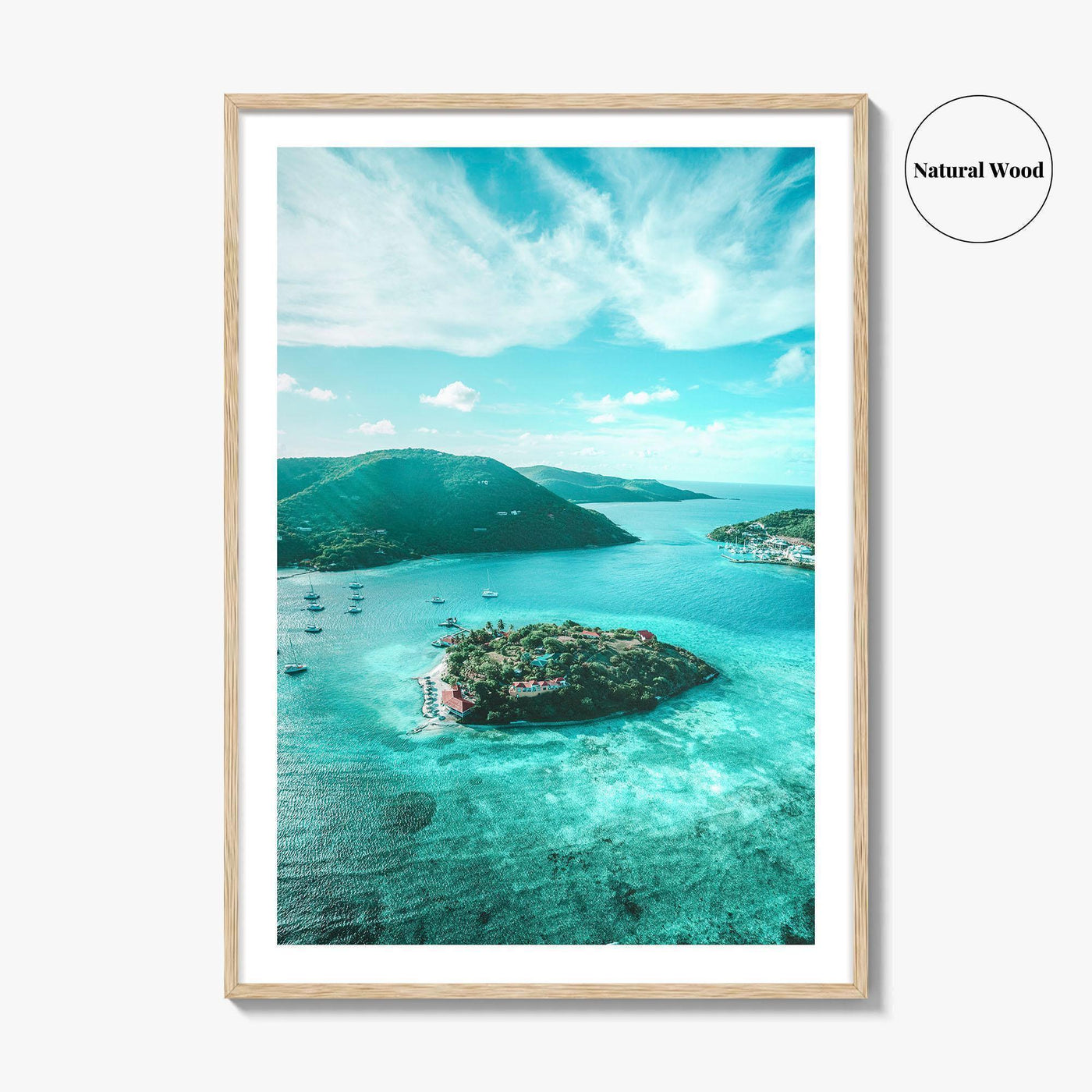 British Virgin Islands Fine Art Photo Print, Aerial BVI Wall Poster, Caribbean, Tortola
