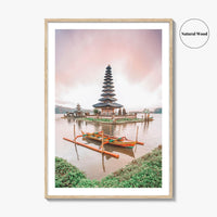 Bali Fine Art Photo Print, Lake Bratan, Pura Ulun Danu Bratan Temple, Indonesia Poster
