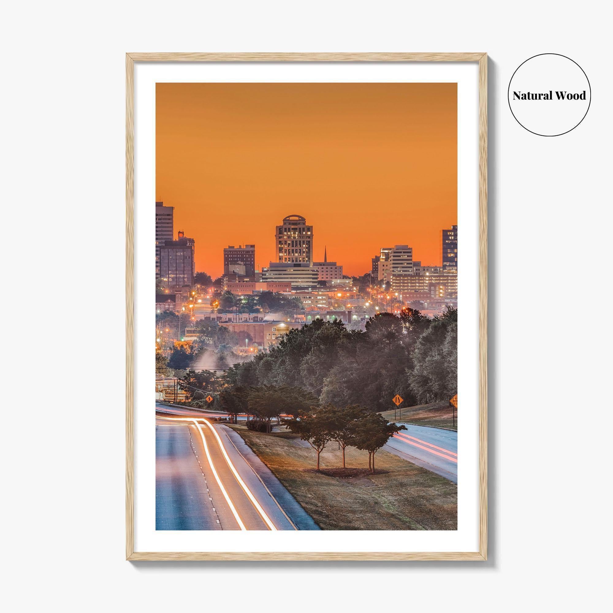 Columbia South Carolina Skyline Fine Art Photo Print, Downtown Poster USA