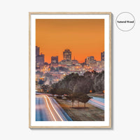 Columbia South Carolina Skyline Fine Art Photo Print, Downtown Poster USA