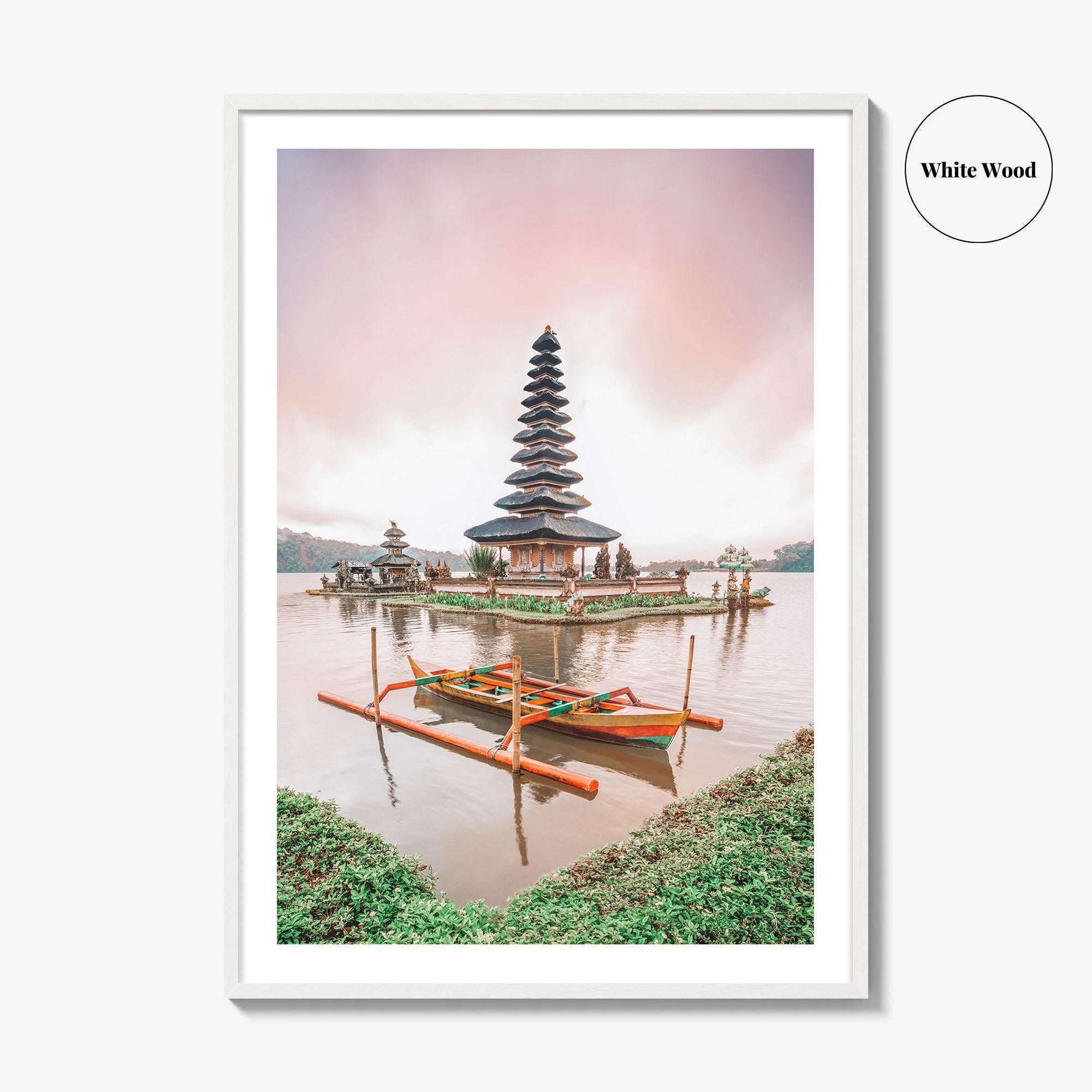Bali Fine Art Photo Print, Lake Bratan, Pura Ulun Danu Bratan Temple, Indonesia Poster