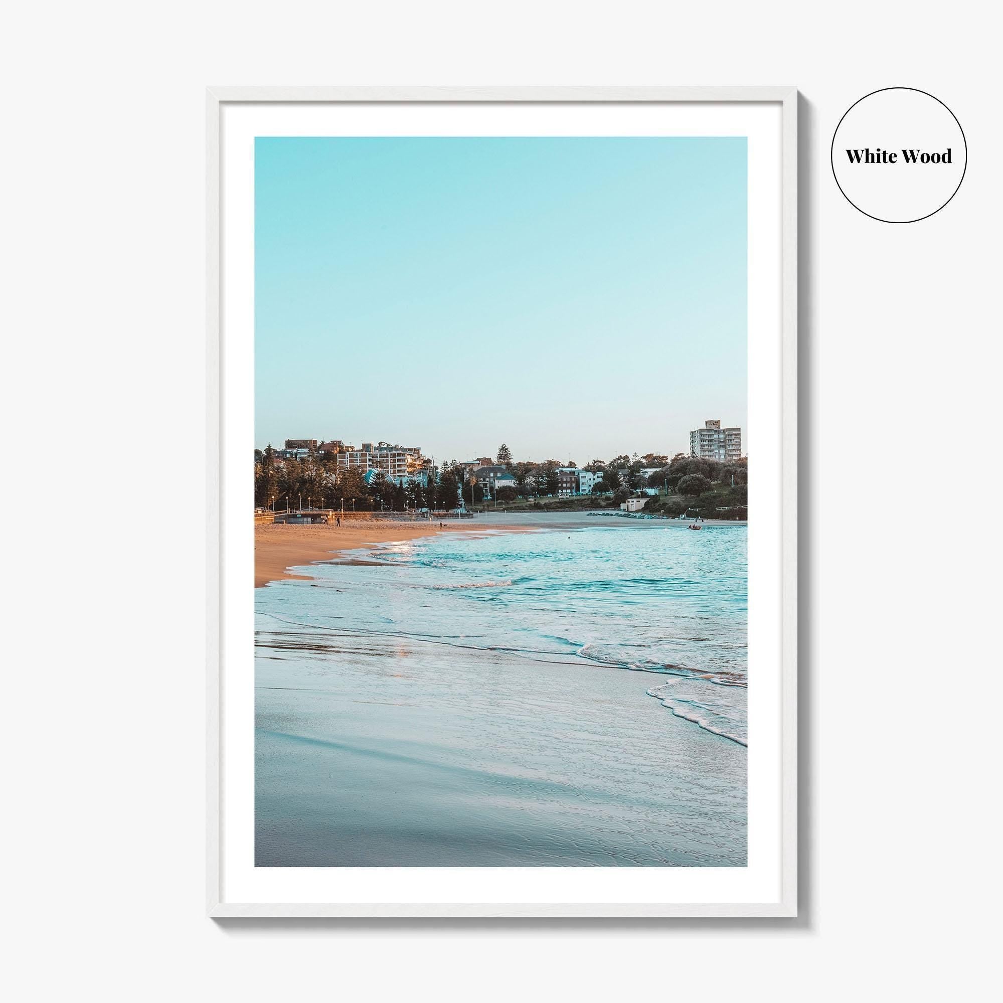 Coogee Beach Fine Art Photo Print, Sydney NSW Australia, Blue Sky Poster