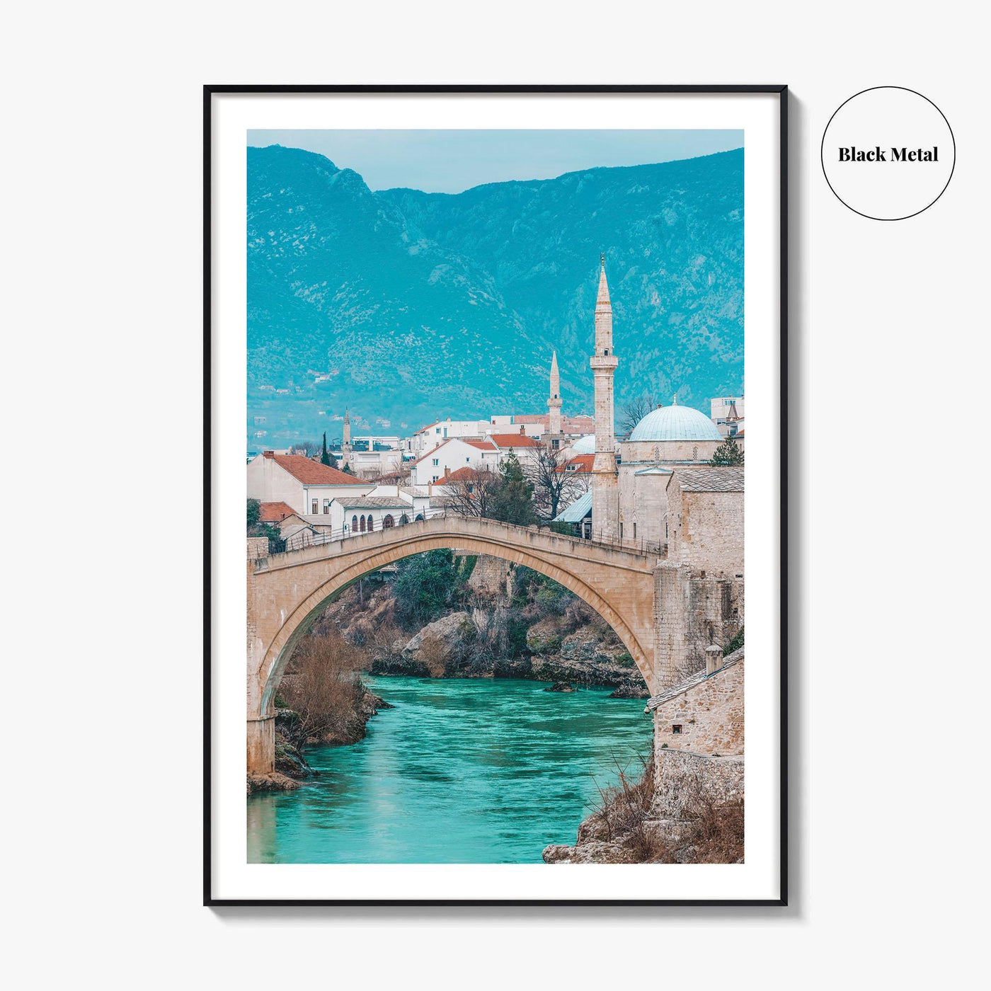 Mostar Fine Art Photo Print, Stari Most Old Bridge, Neretva River, Bosnia Herzegovina