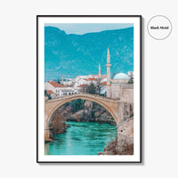 Mostar Fine Art Photo Print, Stari Most Old Bridge, Neretva River, Bosnia Herzegovina