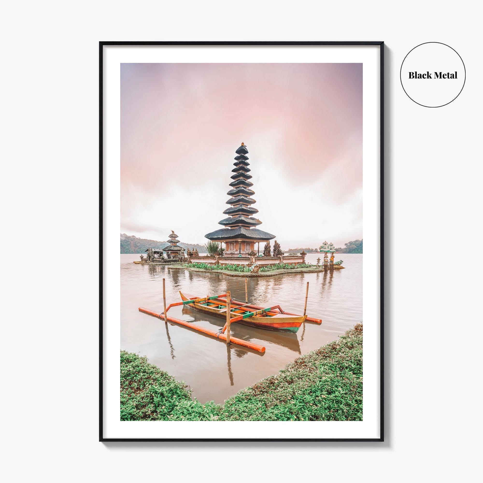 Bali Fine Art Photo Print, Lake Bratan, Pura Ulun Danu Bratan Temple, Indonesia Poster