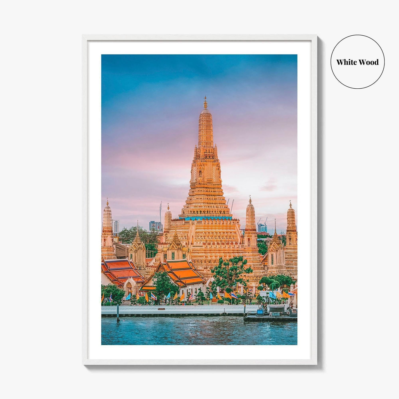 Bangkok Fine Art Photo Print, Wat Arun Temple, Chao Phraya River, Thailand Wall Poster