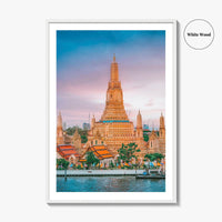 Bangkok Fine Art Photo Print, Wat Arun Temple, Chao Phraya River, Thailand Wall Poster