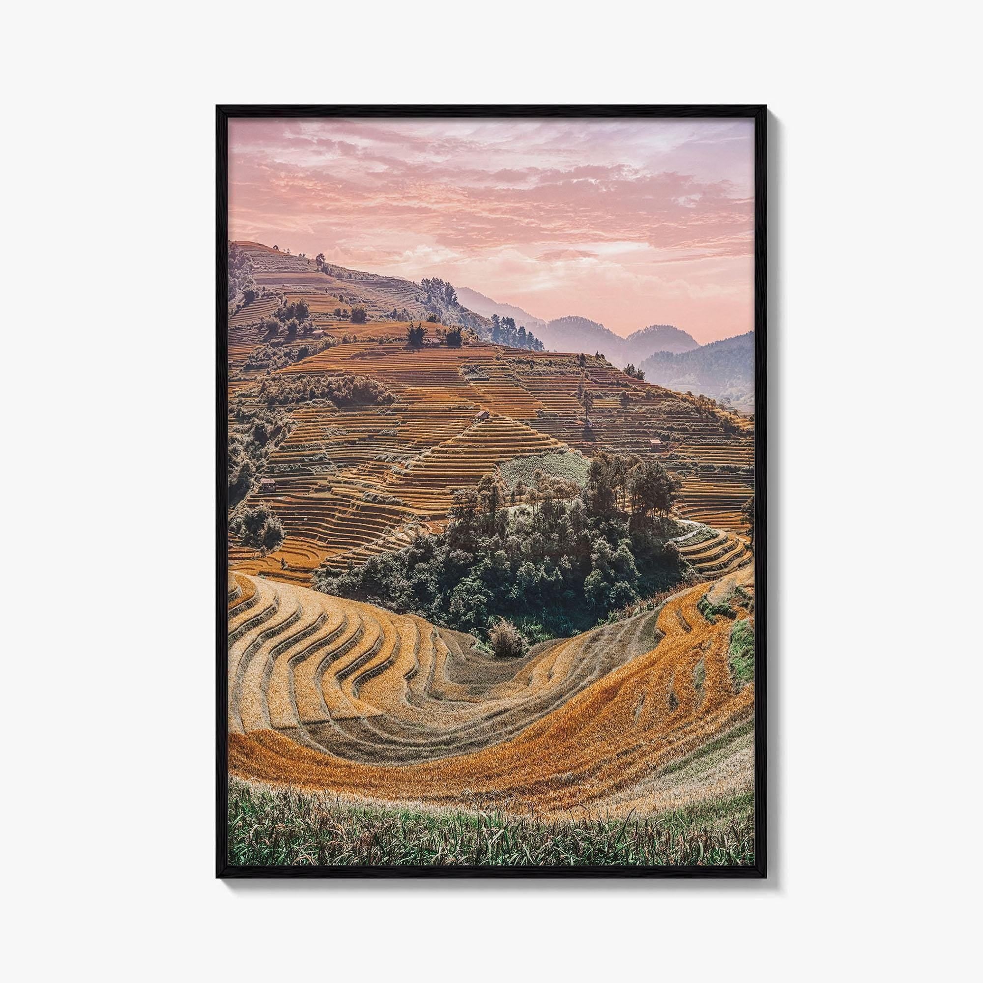 Mu Cang Chai Fine Art Photo Print, Yen Bai Vietnam Rice Terraces Wall Poster