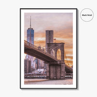 Brooklyn Bridge Skyline Fine Art Photo Print, NYC, World Trade Center, New York Poster