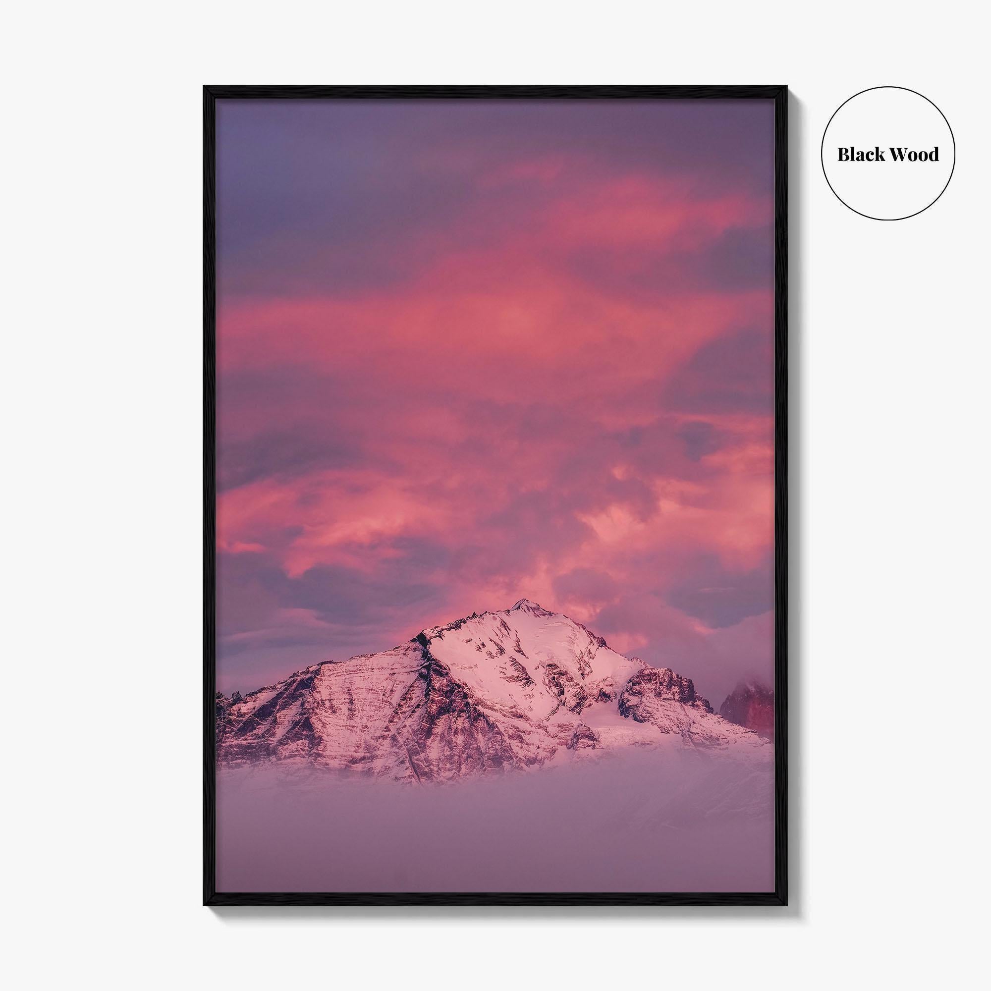 Torres Del Paine Pink Blue Fine Art Photo Print, Lago Nordenskjold Chile Landscape Poster