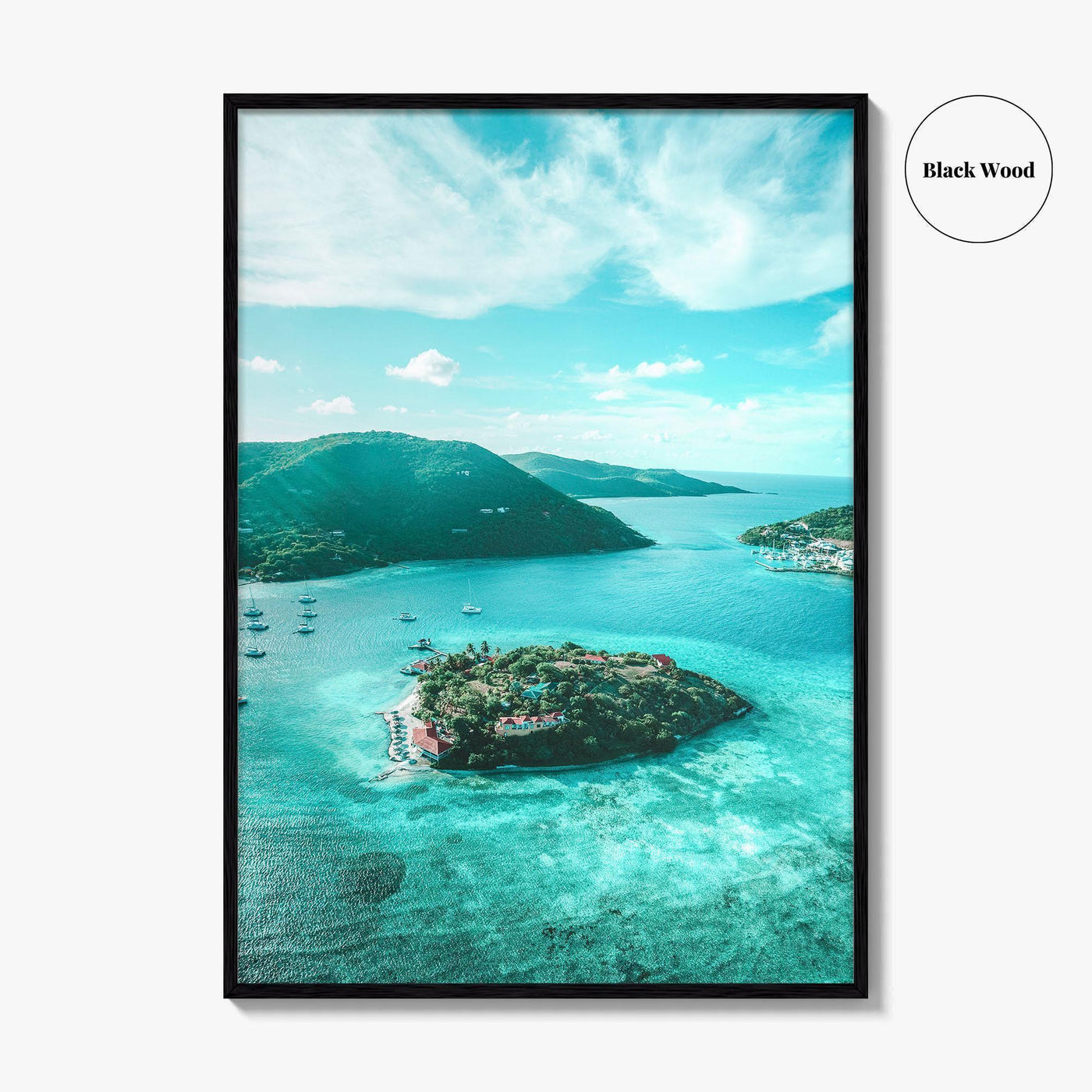 British Virgin Islands Fine Art Photo Print, Aerial BVI Wall Poster, Caribbean, Tortola