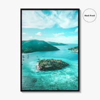 British Virgin Islands Fine Art Photo Print, Aerial BVI Wall Poster, Caribbean, Tortola