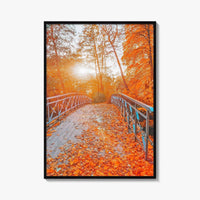Central Park Fine Art Photo Print, New York, NYC, Bridge, Lake, Fall Foliage