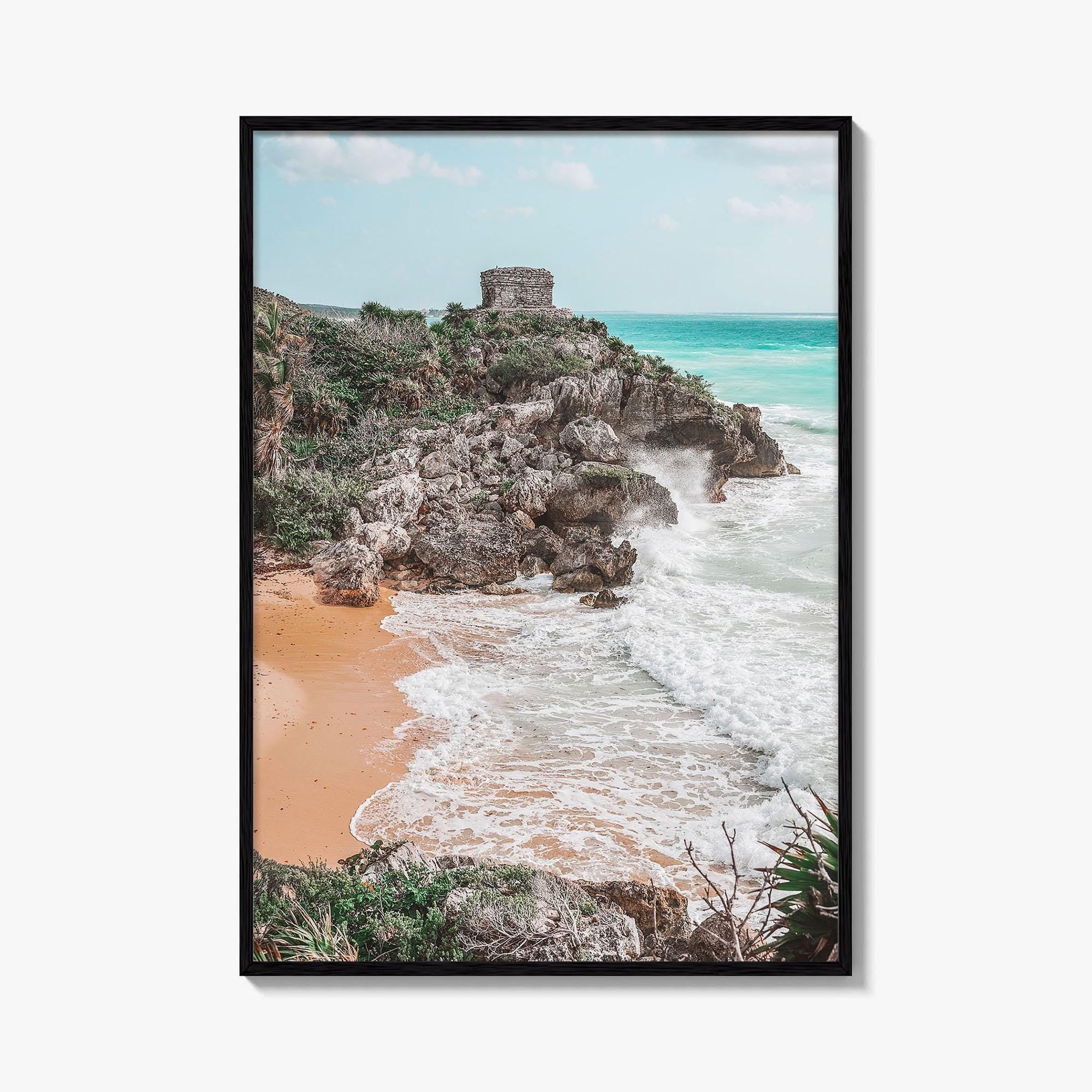 Tulum Fine Art Photo Print, Mayan Ruins Mexico Wall Poster, Riviera Maya