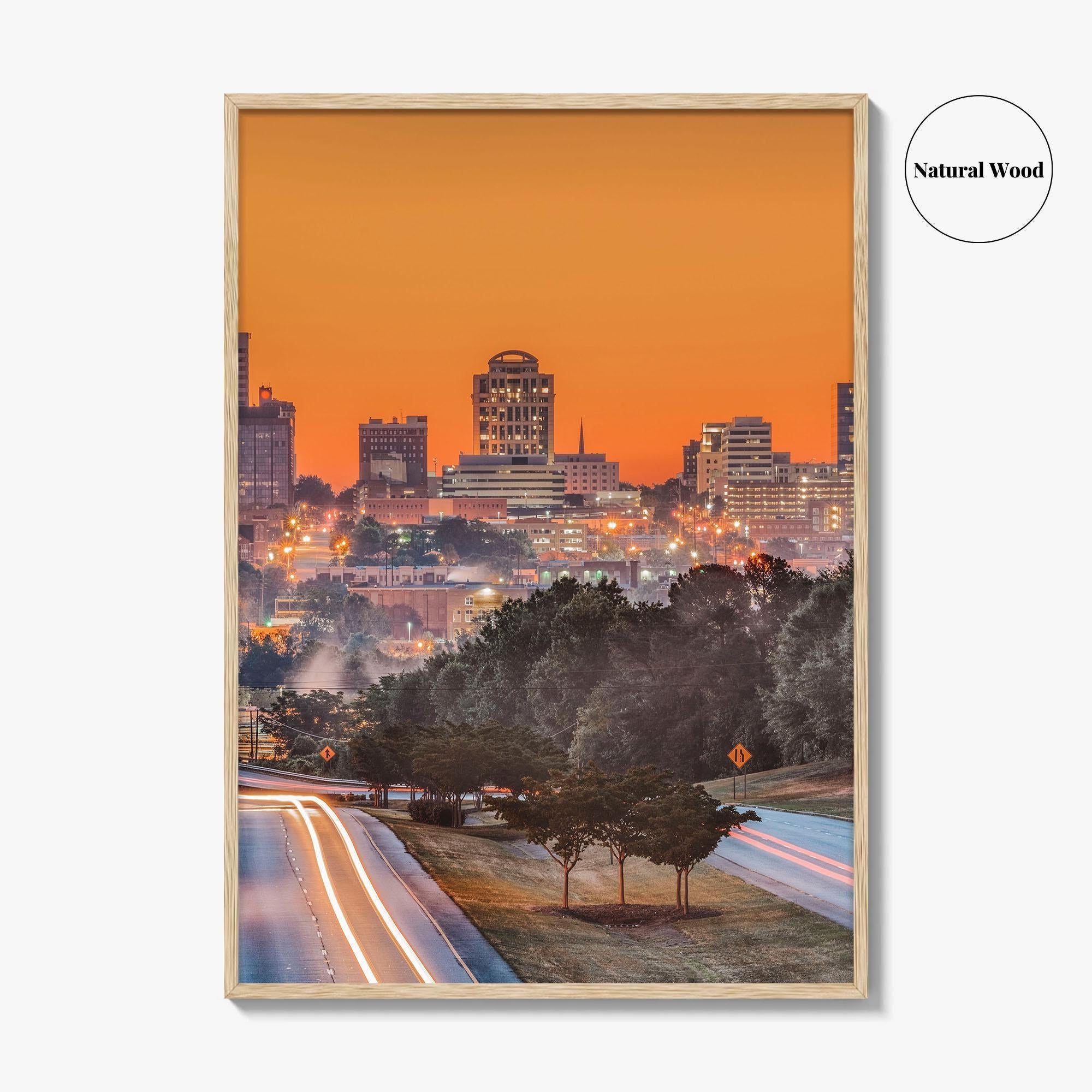 Columbia South Carolina Skyline Fine Art Photo Print, Downtown Poster USA