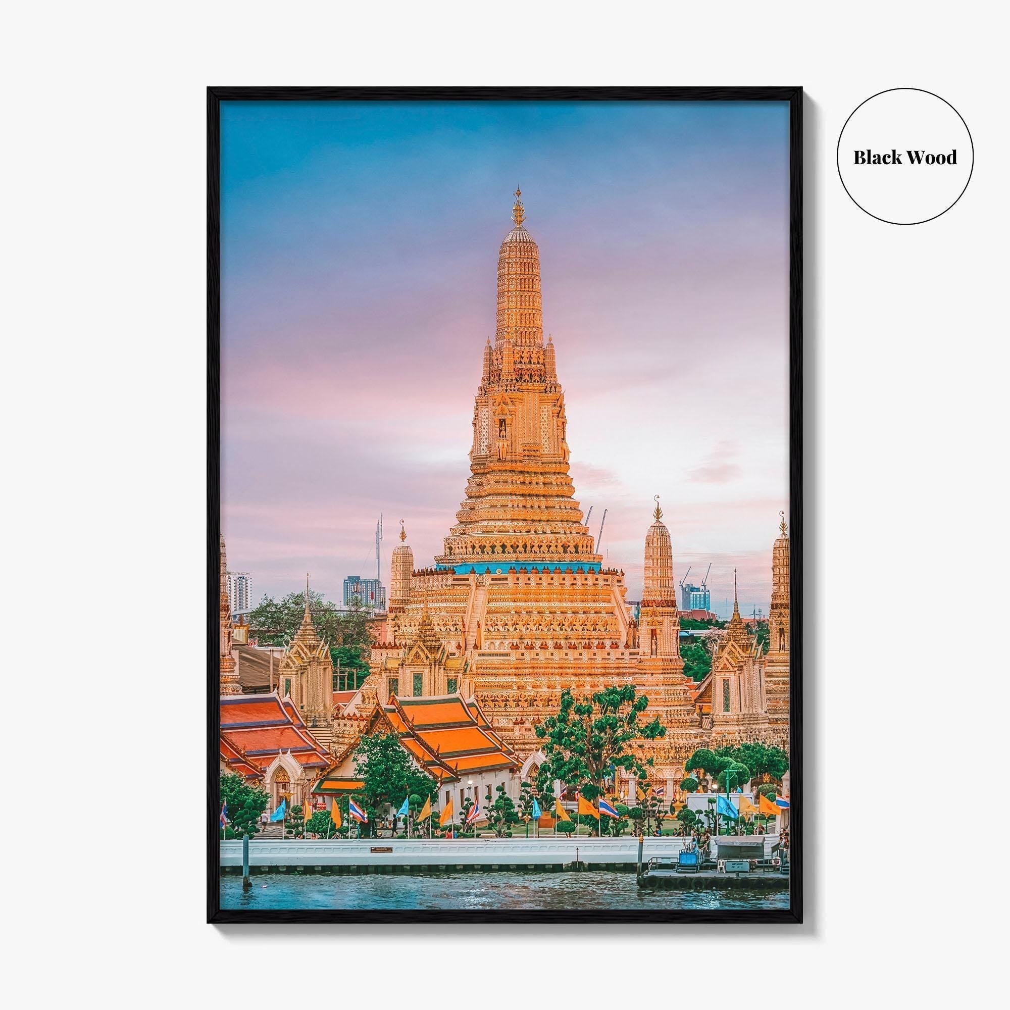 Bangkok Fine Art Photo Print, Wat Arun Temple, Chao Phraya River, Thailand Wall Poster