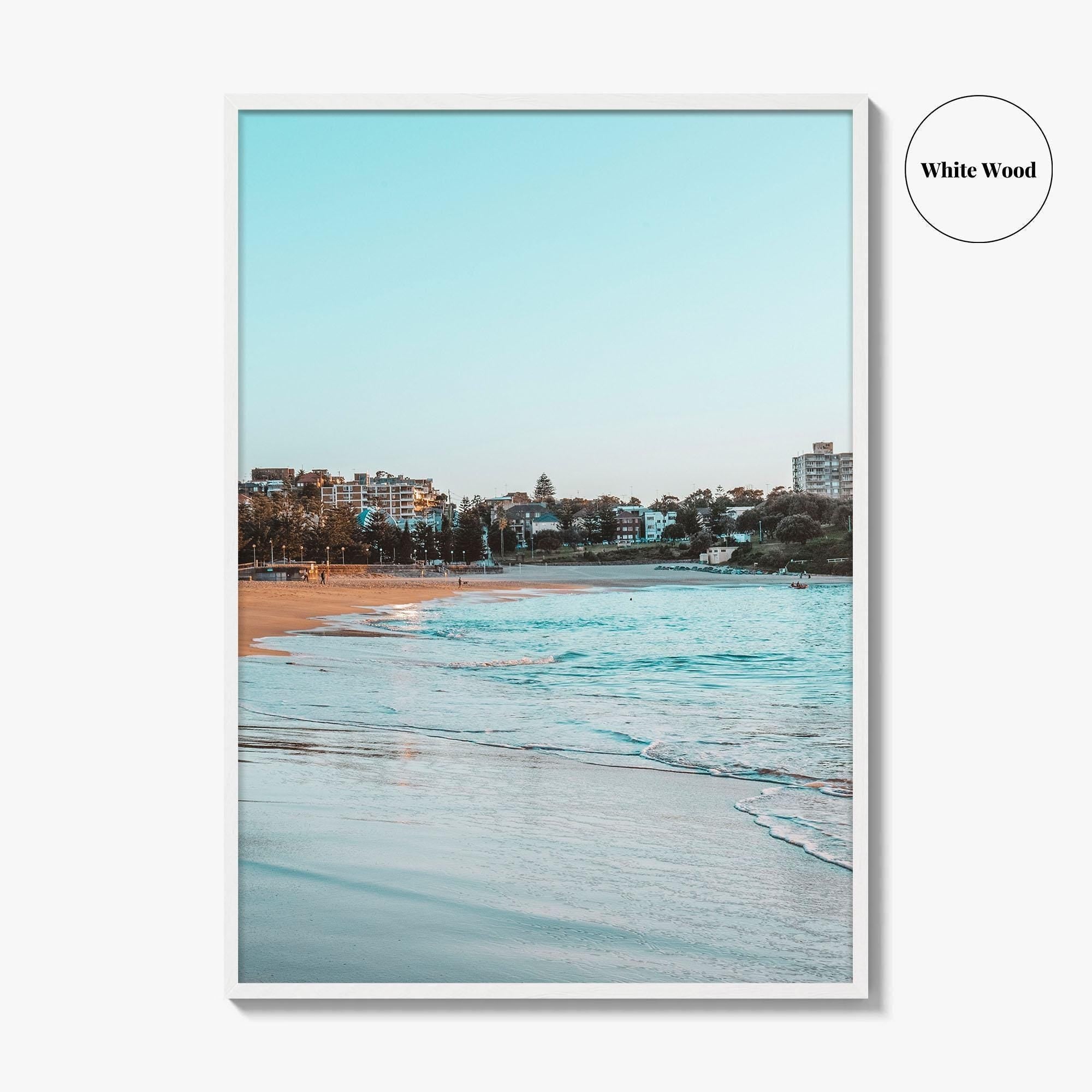 Coogee Beach Fine Art Photo Print, Sydney NSW Australia, Blue Sky Poster