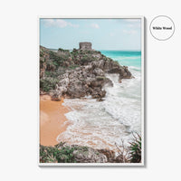 Tulum Fine Art Photo Print, Mayan Ruins Mexico Wall Poster, Riviera Maya