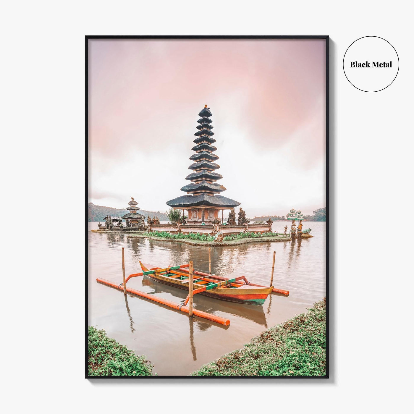 Bali Fine Art Photo Print, Lake Bratan, Pura Ulun Danu Bratan Temple, Indonesia Poster