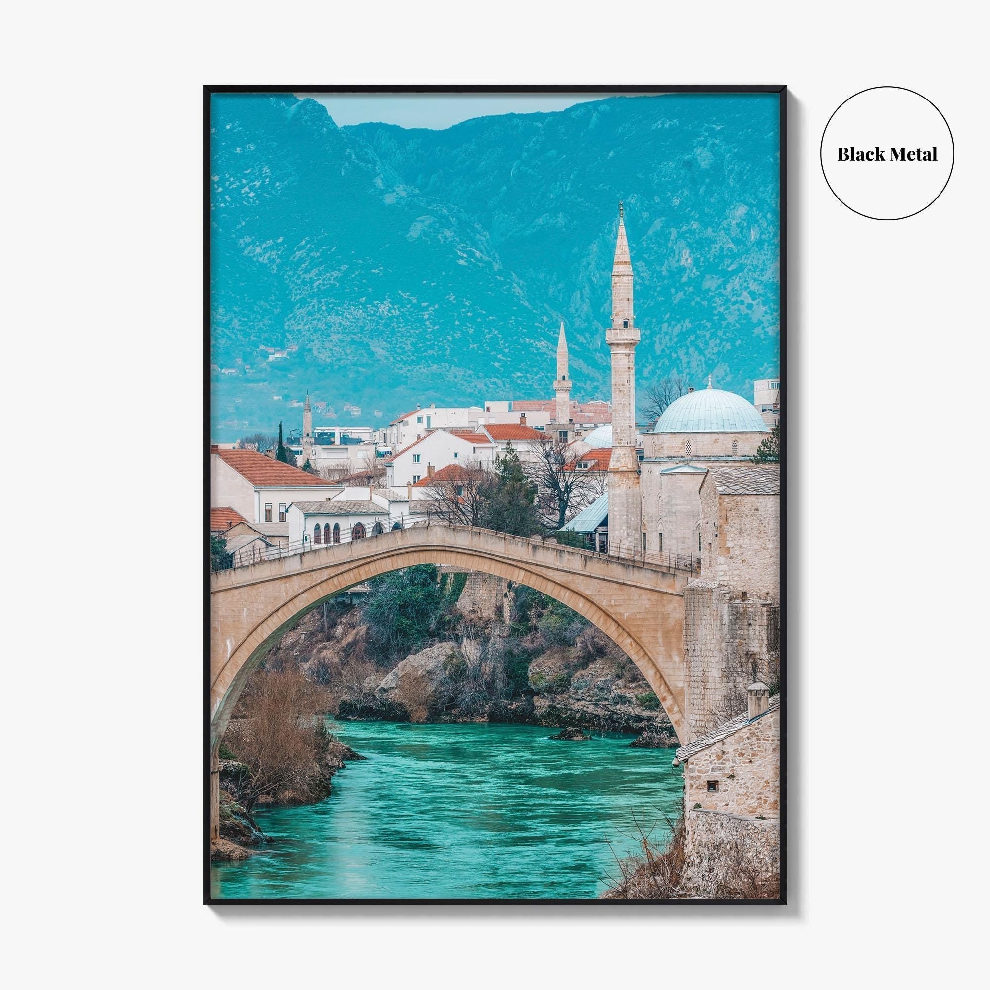 Mostar Fine Art Photo Print, Stari Most Old Bridge, Neretva River, Bosnia Herzegovina