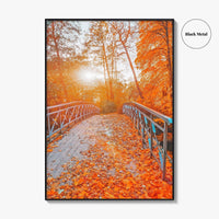 Central Park Fine Art Photo Print, New York, NYC, Bridge, Lake, Fall Foliage