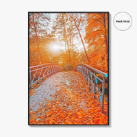 Central Park Fine Art Photo Print, New York, NYC, Bridge, Lake, Fall Foliage