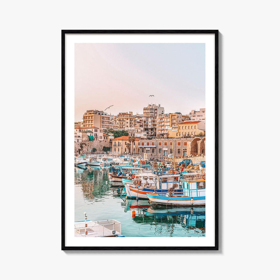 Heraklion Fine Art Photo Print, Crete Greece, Old Port Wall Decor Poster, Iraklio