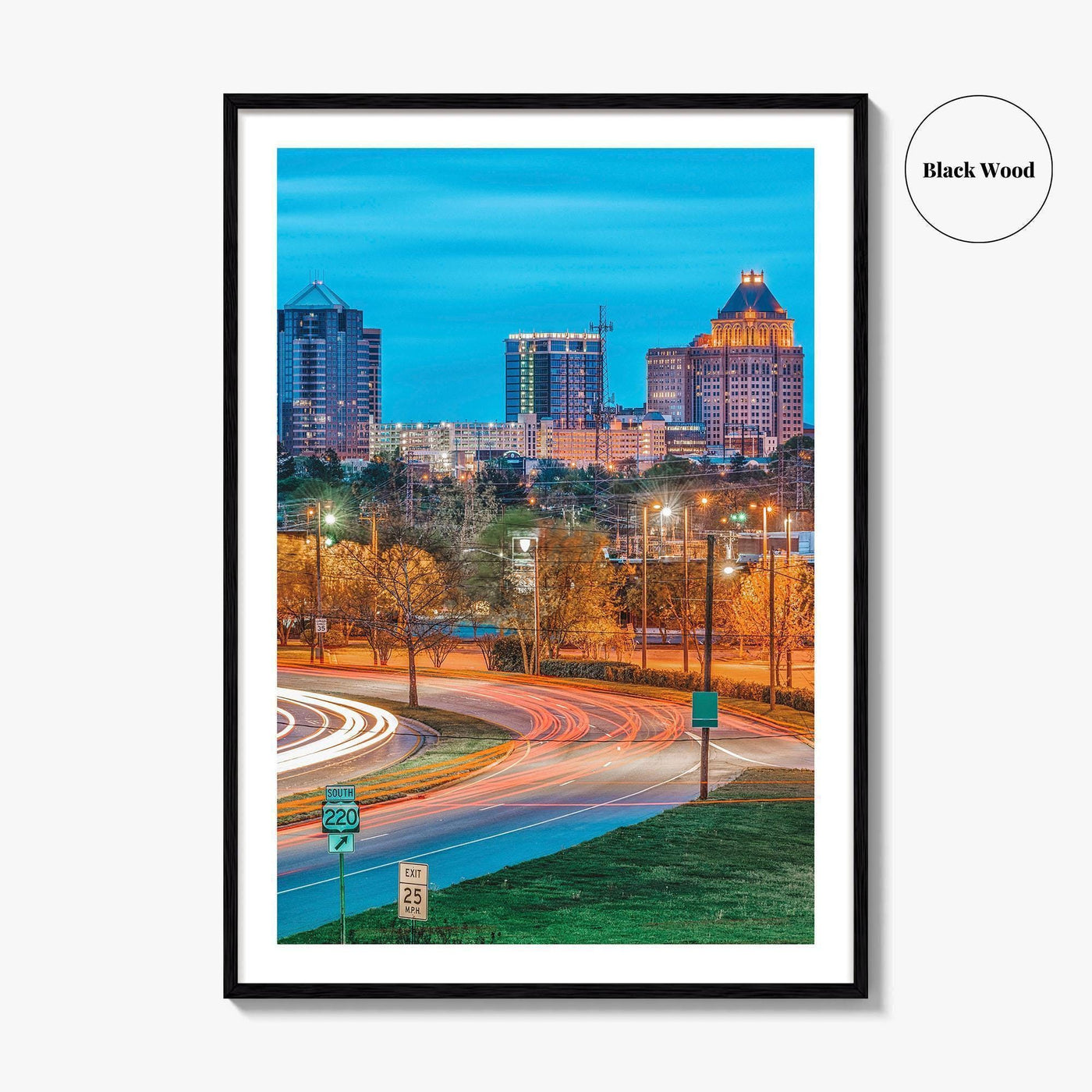 Greensboro Skyline Fine Art Photo Print, North Carolina, USA, Wall Decor Poster