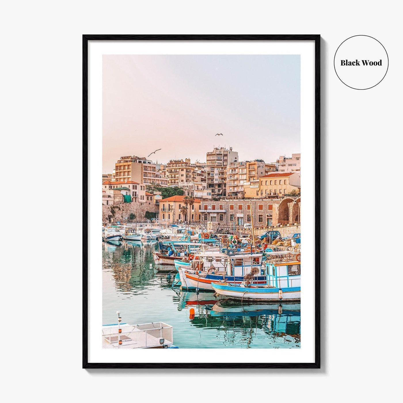 Heraklion Fine Art Photo Print, Crete Greece, Old Port Wall Decor Poster, Iraklio