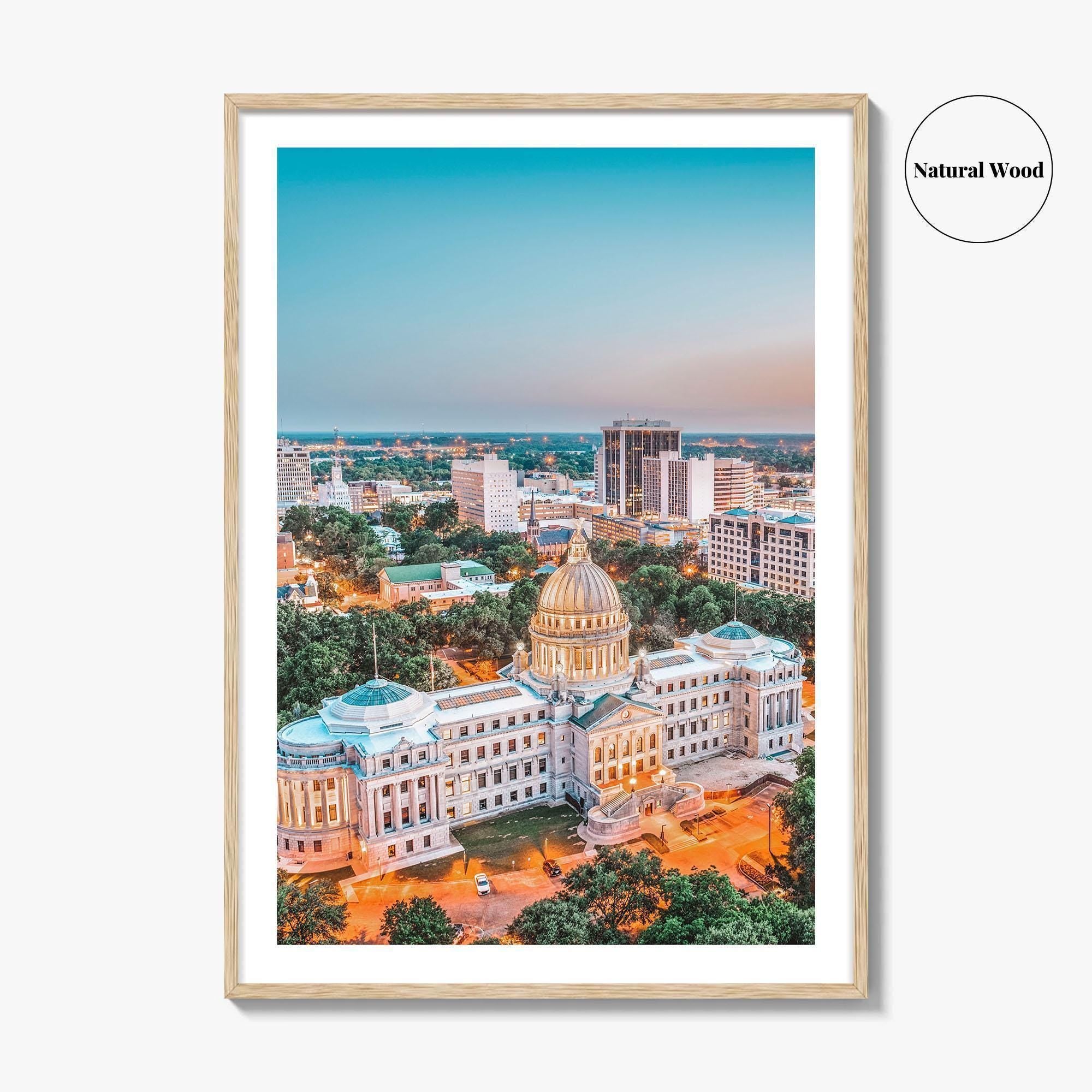 Jackson Mississippi Fine Art Photo Print, Wall Art Poster, USA