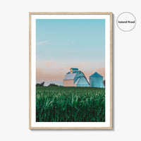 LaSalle County Illinois Fine Art Photo Print, Barn Cornfield Wall Decor Poster, USA