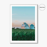 LaSalle County Illinois Fine Art Photo Print, Barn Cornfield Wall Decor Poster, USA
