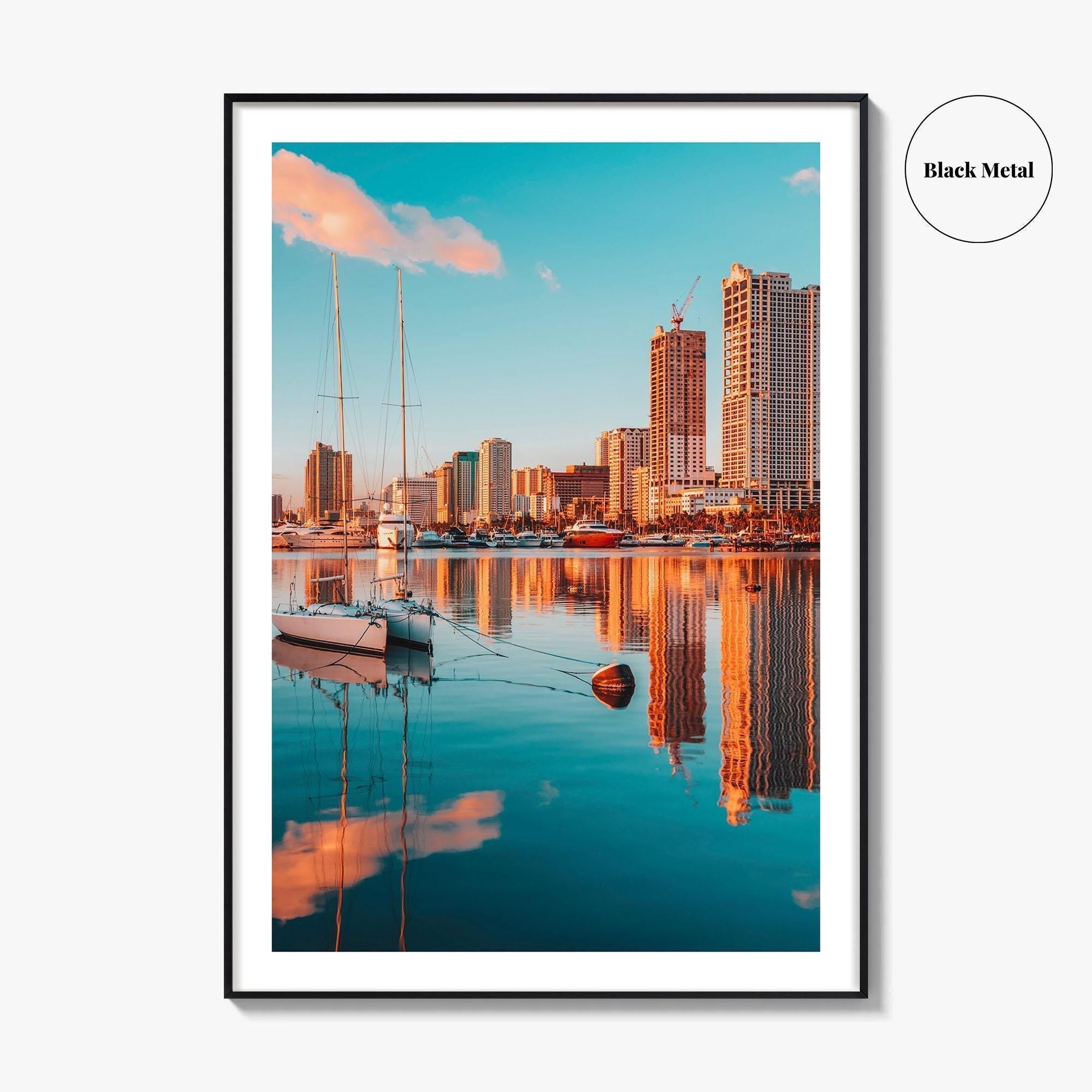 Manila Skyline Fine Art Photo Print, Manila Bay, Philippines Wall Decor Poster