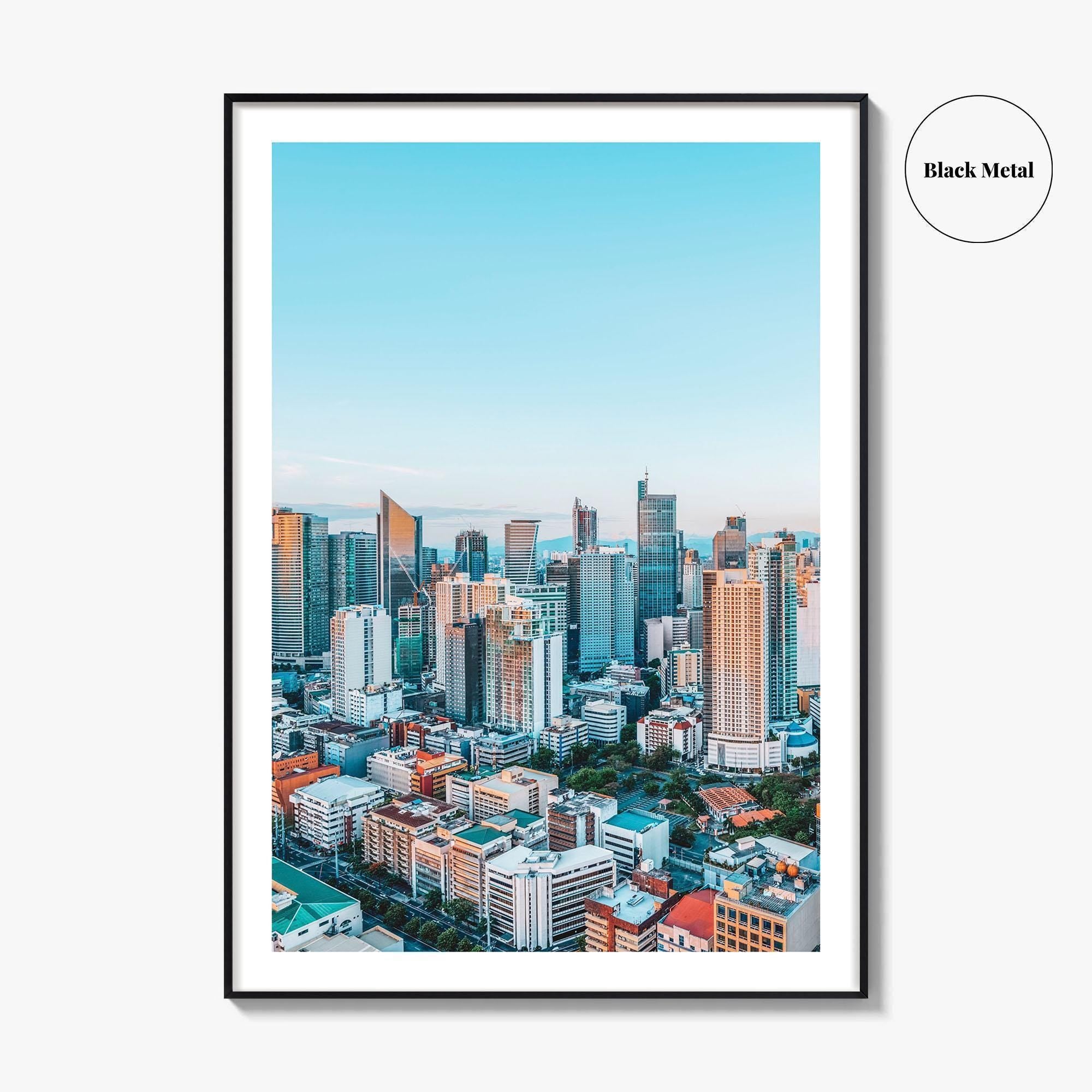 Manila Skyline Fine Art Photo Print, Makati Night, Philippines Poster, Wall Decor