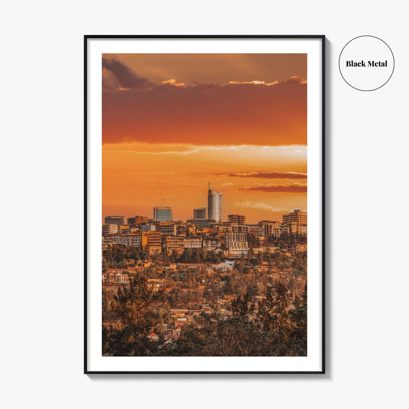 Kigali Skyline Fine Art Photo Print, Rwanda Wall Decor Poster, Downtown Skyscraper